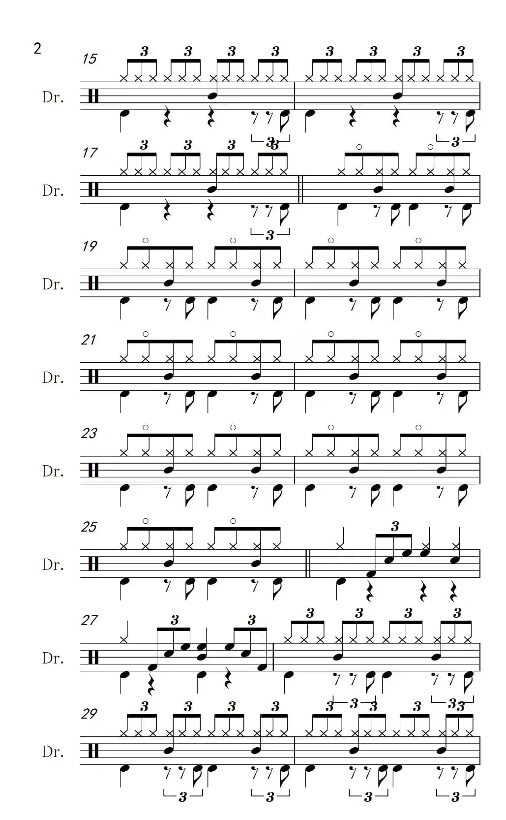 [墨]叶塞尼亚（架子鼓谱）