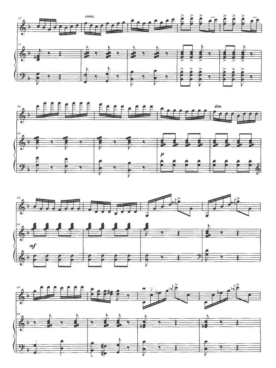 红河之恋（小提琴+钢琴伴奏）