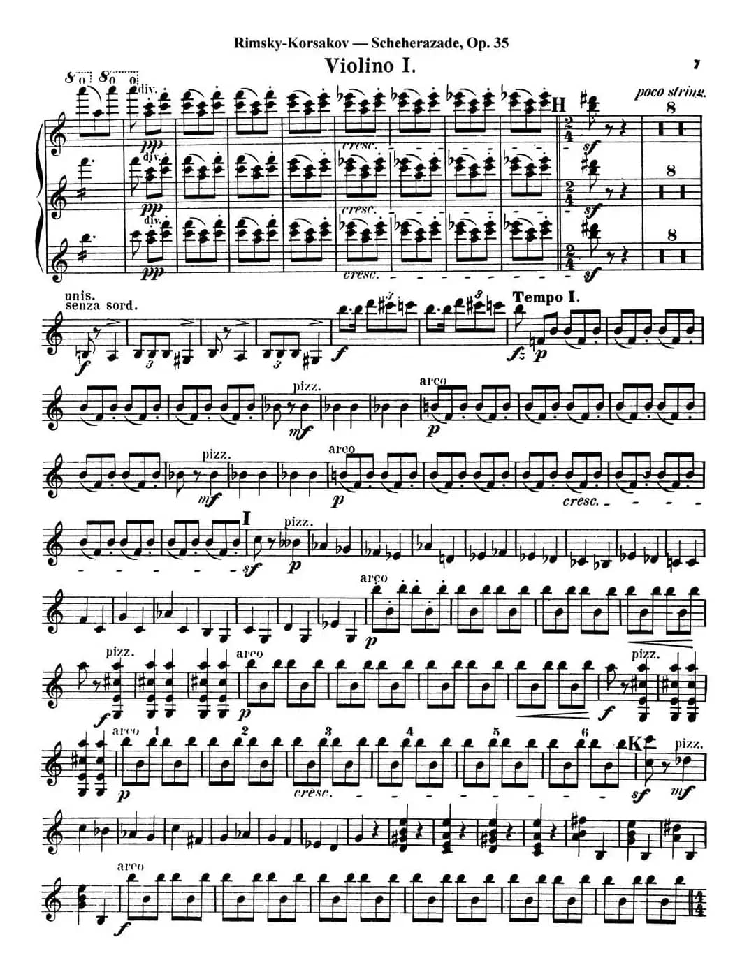 Scheherazade（Ⅱ）Op.35（第一小提琴）