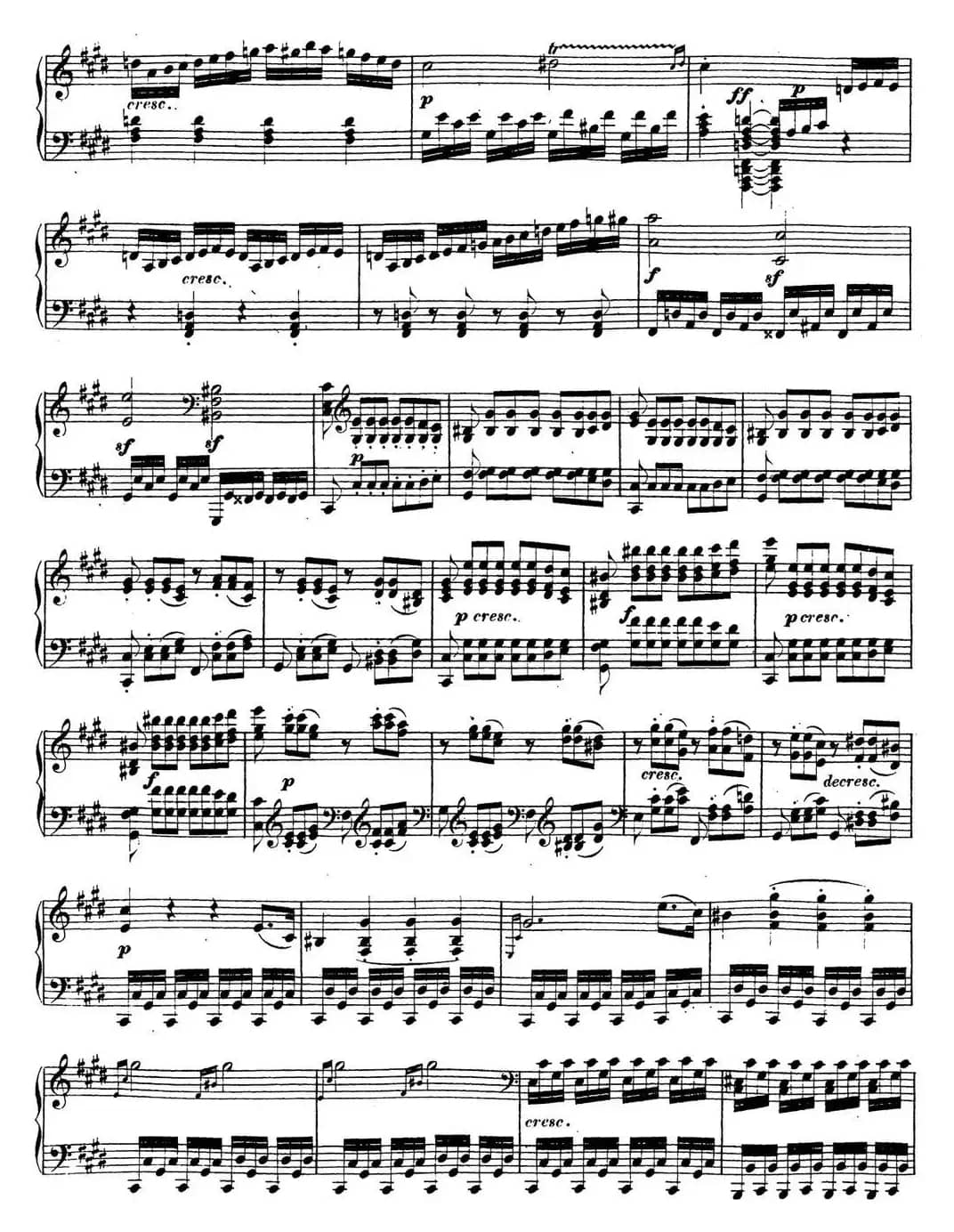 贝多芬钢琴奏鸣曲14 月光 升c小调 Op.27 No.2 C-sharp minor