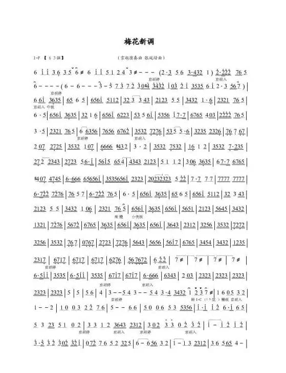 梅花新调（京剧曲牌、京胡独奏）