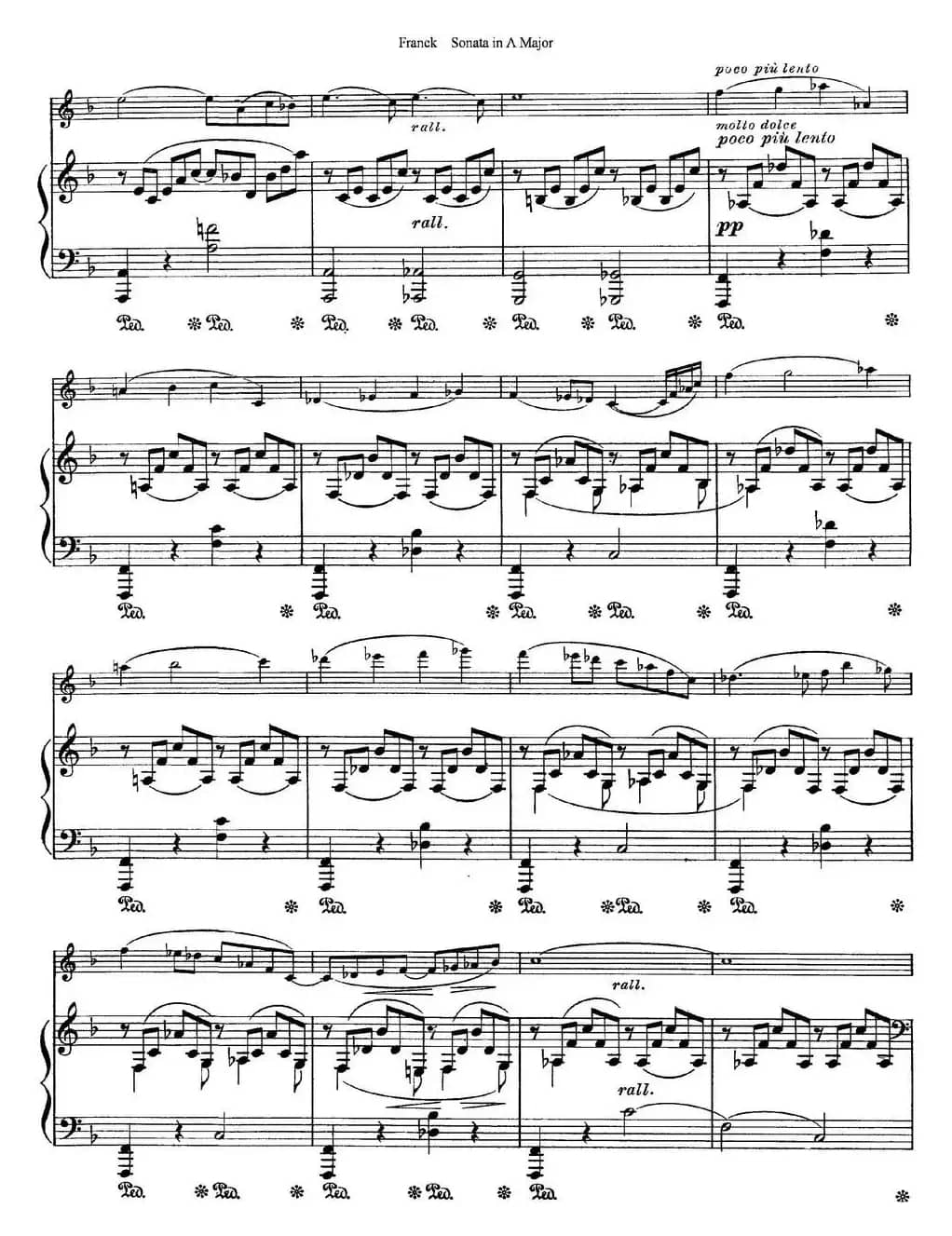 Franck Sonata in A Major（小提琴+钢琴伴奏）