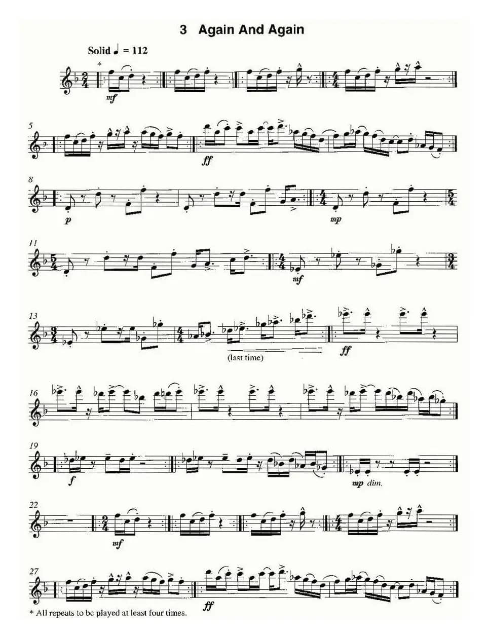 Again And Again（12首现代风格练习曲之3）