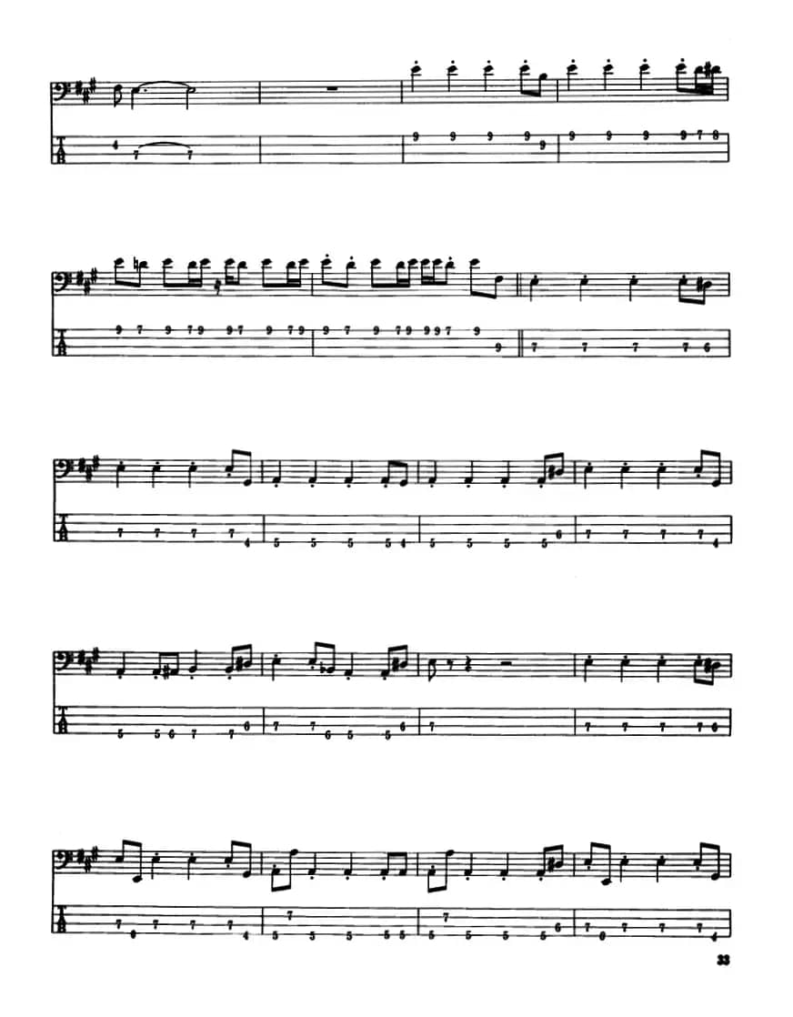 电贝司专业等级第五级(三、自选曲目)