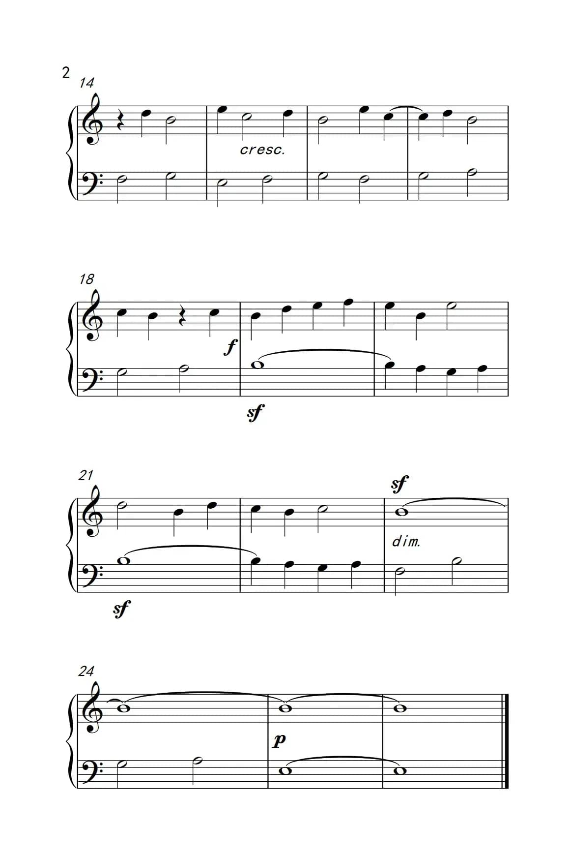 弗里几亚调式（巴托克 小宇宙 钢琴教程 1）