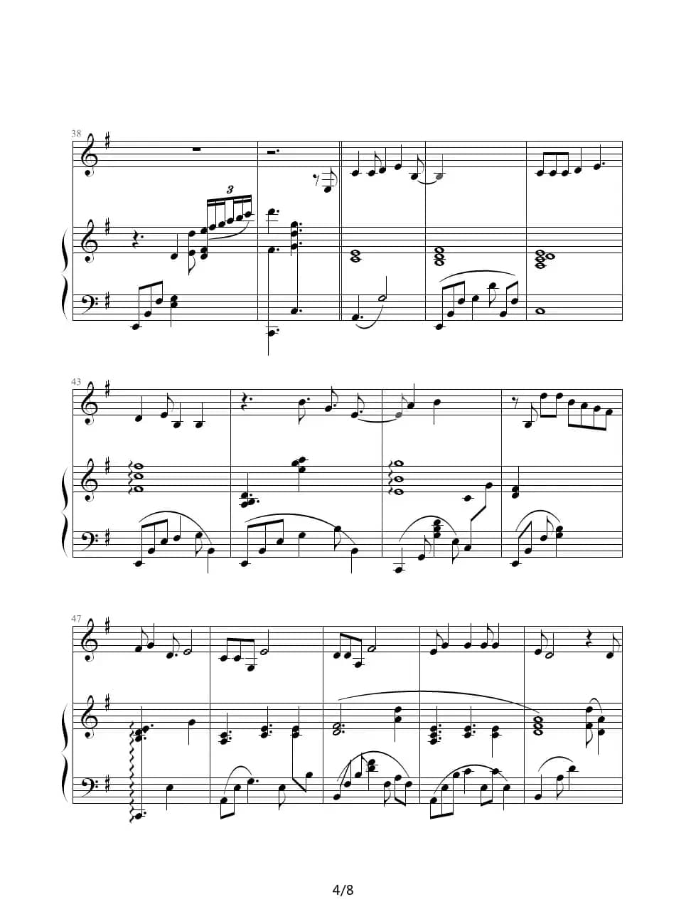 Ending（钢琴伴奏谱）