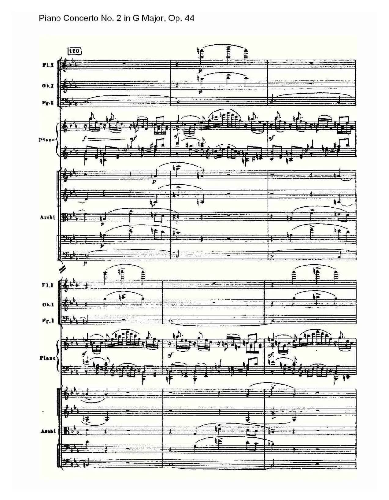 G大调第二钢琴协奏曲, Op.44第一乐章（一）