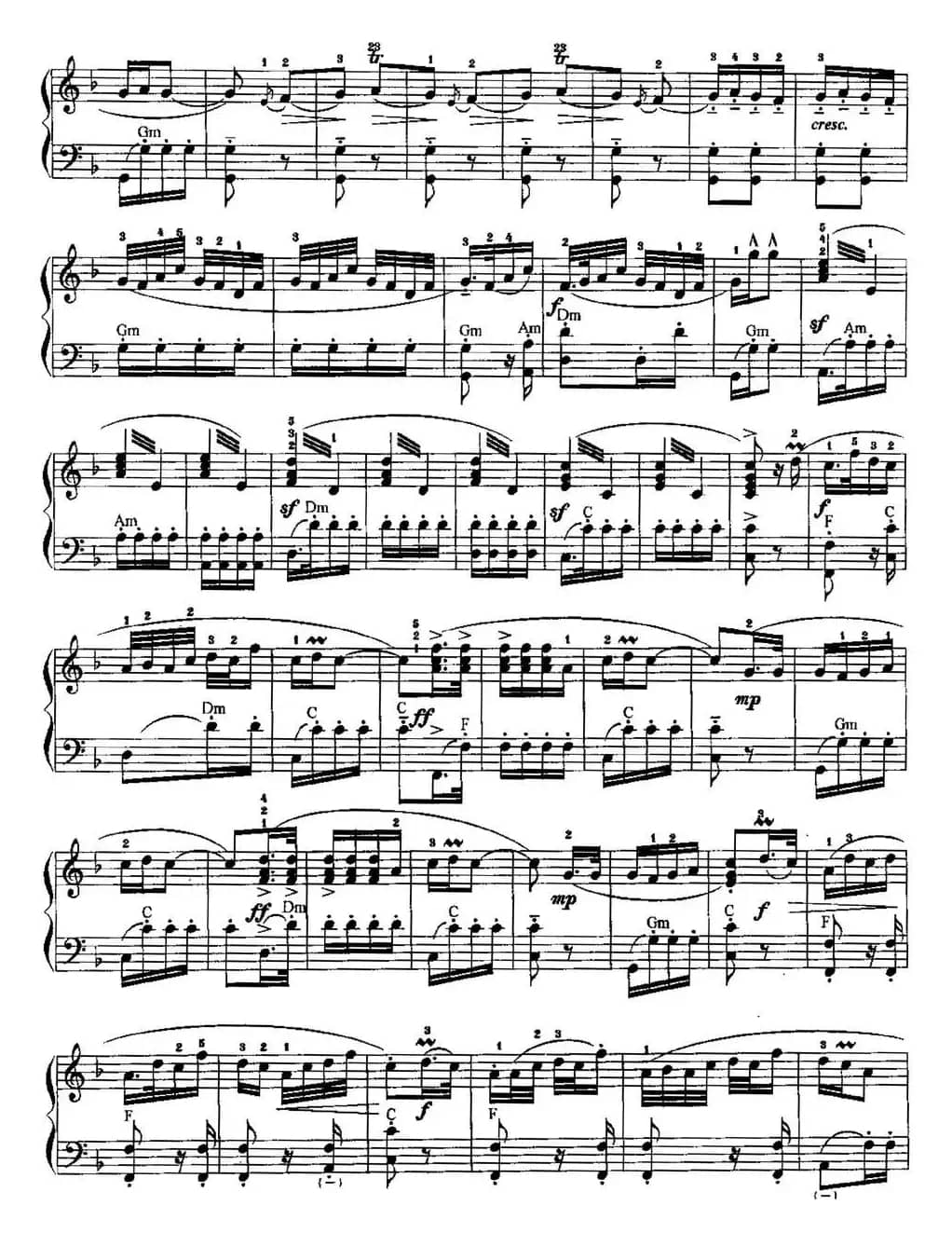 中国民歌手风琴曲集：61、夜深沉