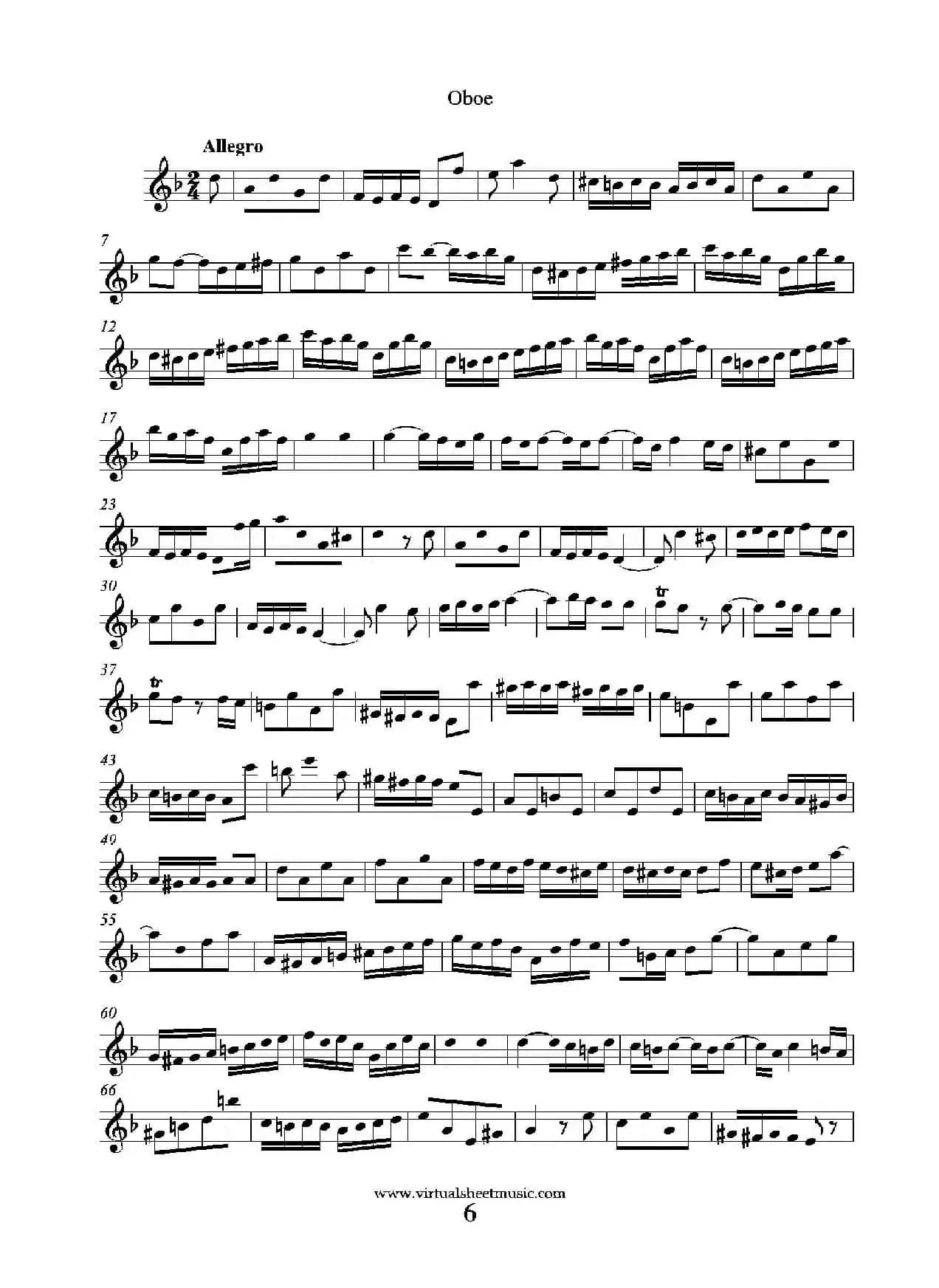 Concerto in D minor（双簧管分谱）