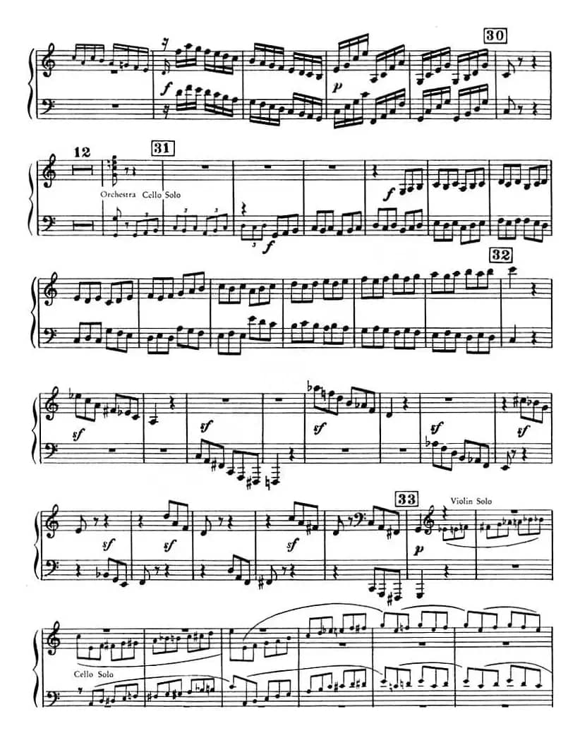 C大调小提琴协奏曲 Op.56（钢琴独奏）