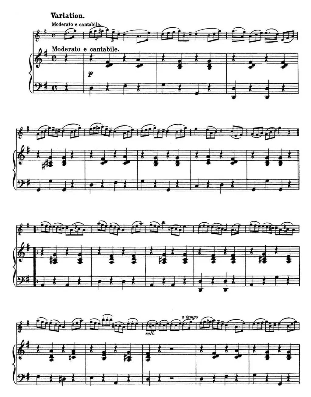 25首小提琴曲合集：Air with Variation.（小提琴+钢琴伴奏）