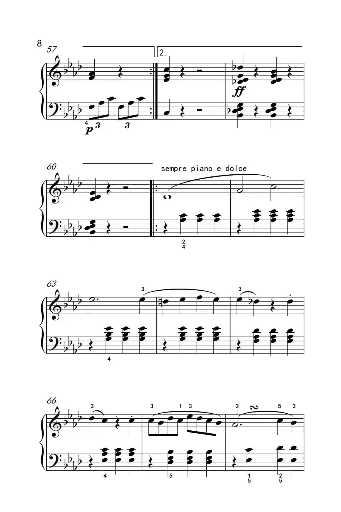 奏鸣曲 Opus 2 Nr.1 第四乐章（贝多芬奏鸣曲集 1）