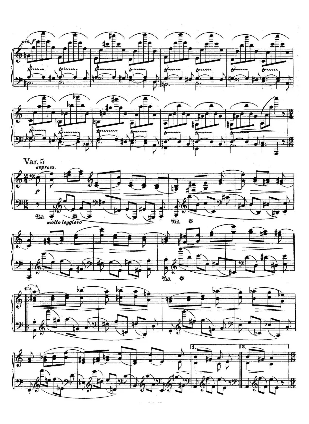 帕格尼尼主题变奏曲（Op.35 Livre1）