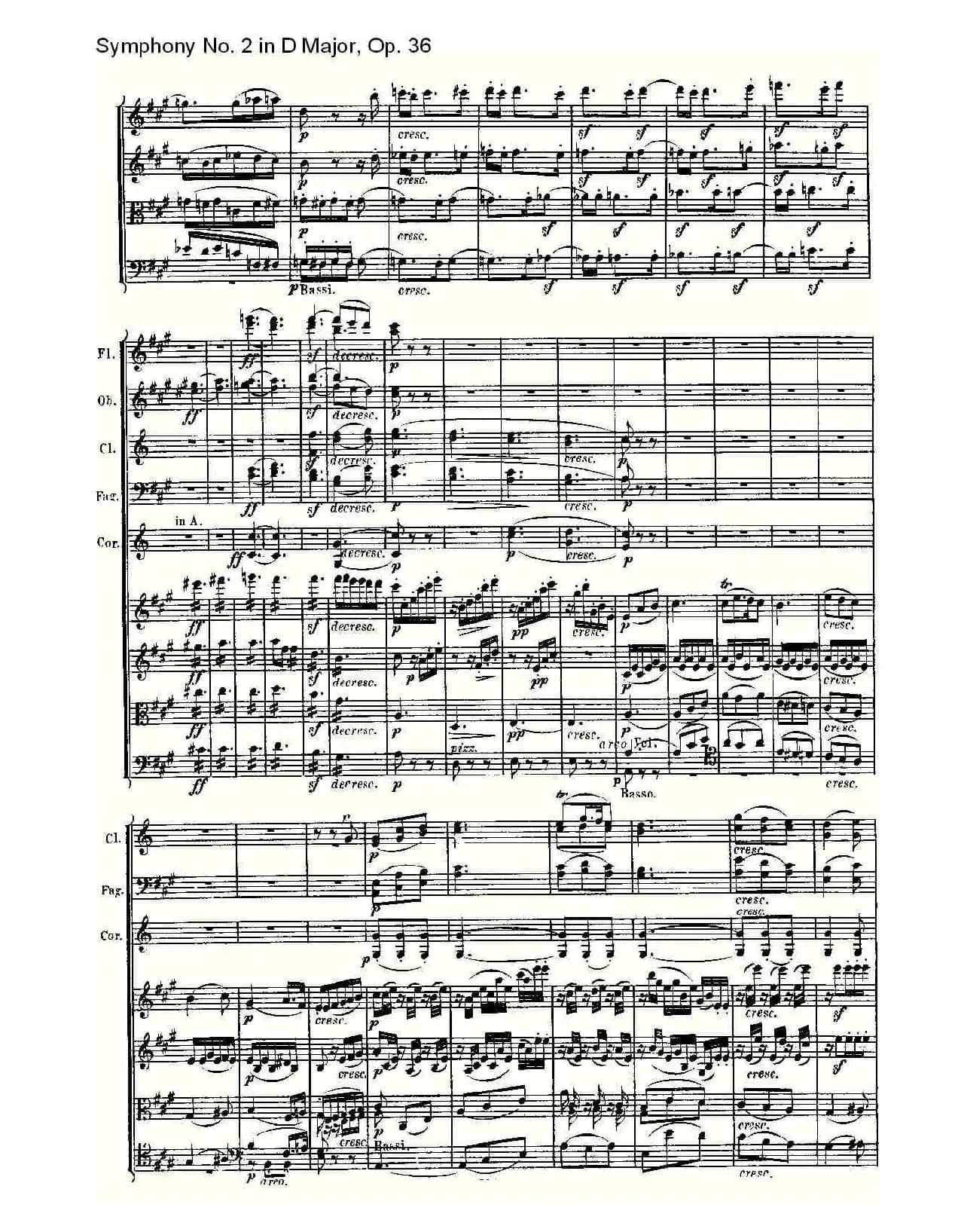 D大调第二交响曲 Op.36 第二乐章