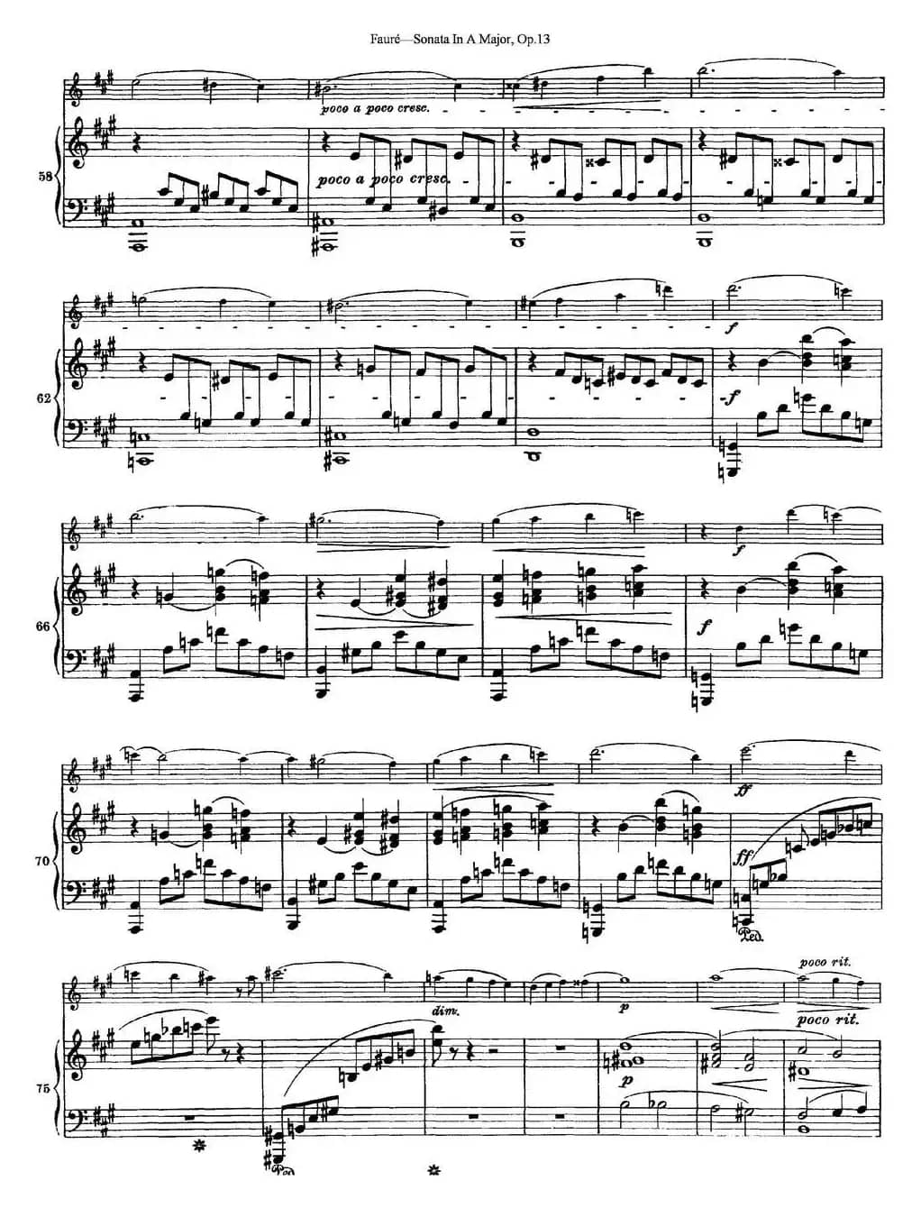Violin Sonata No.1 Op.13（小提琴+钢琴伴奏）