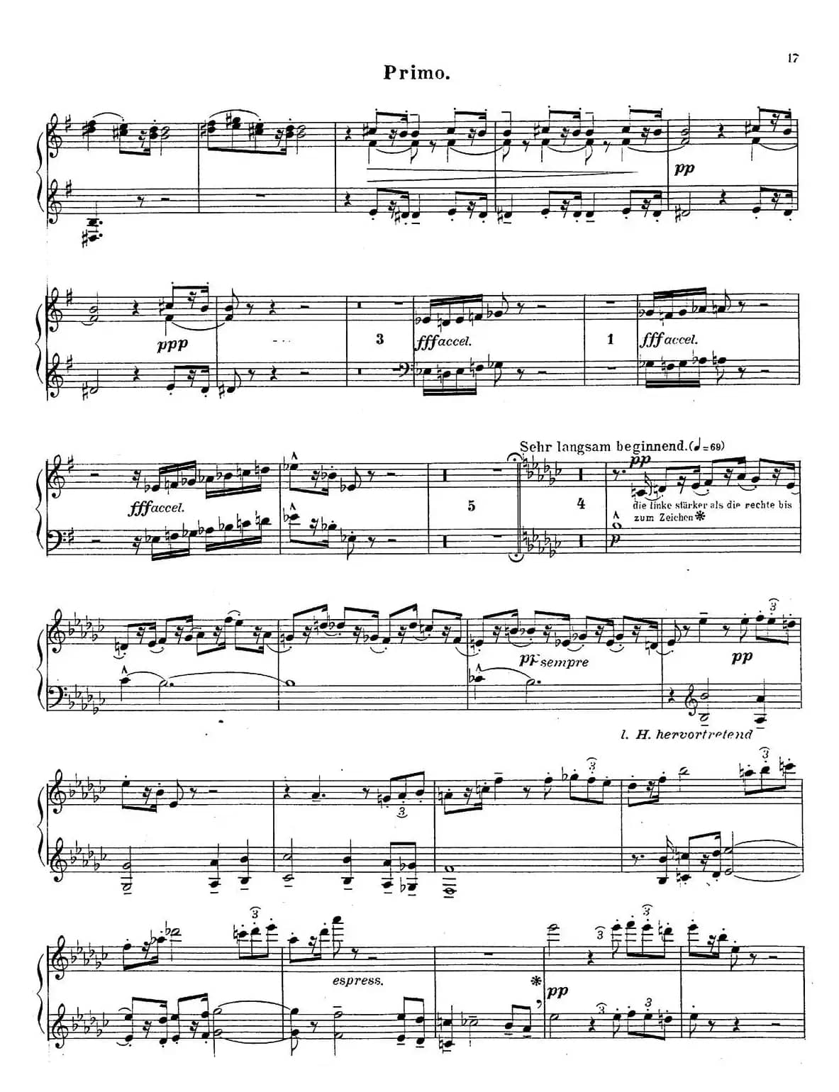 c小调第二交响曲“复活”（Ⅰ）（改编四手联弹版 ）