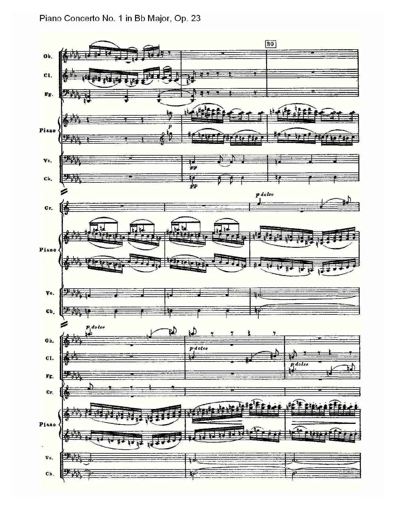 Bb大调第一钢琴协奏曲,Op.23第二乐章