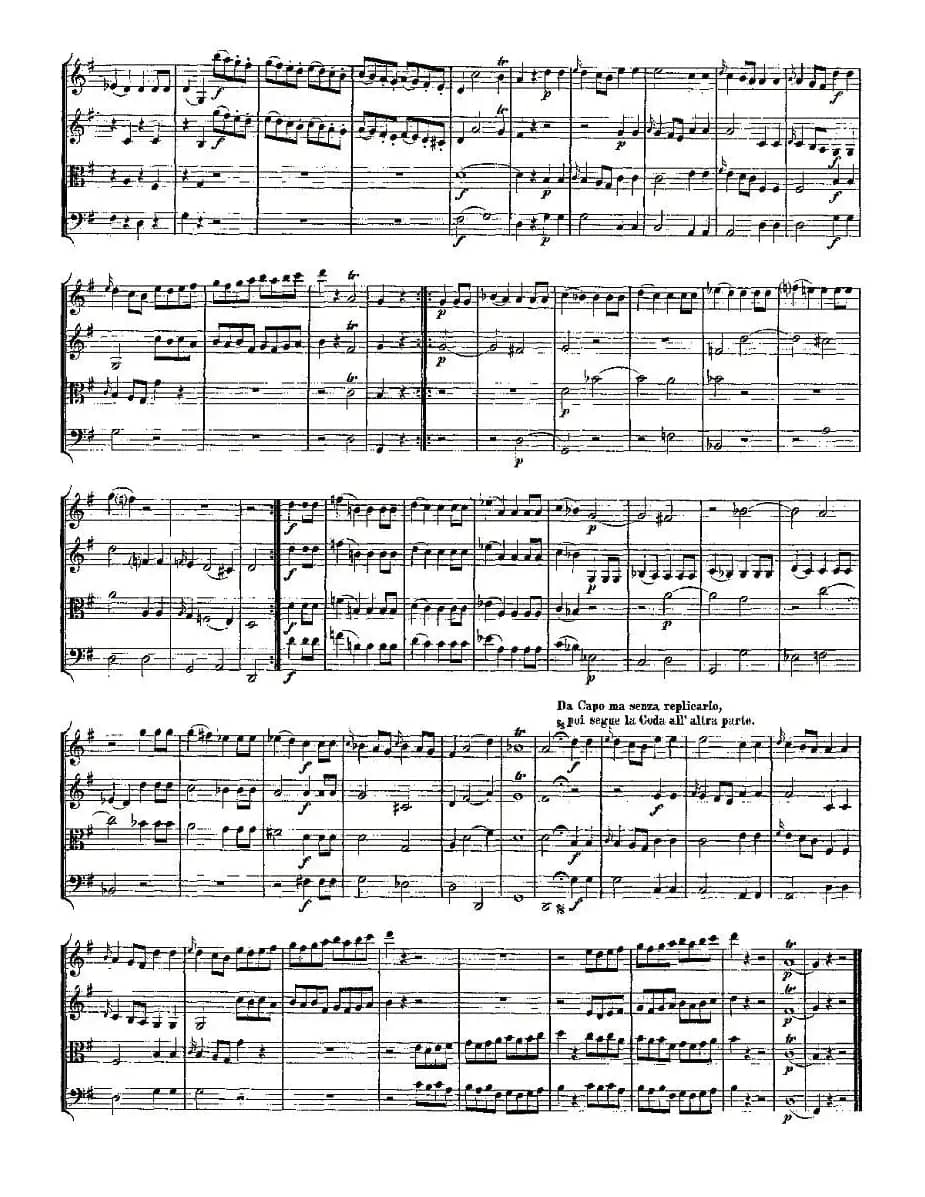 Quartet No. 1 in G Major, K. 80 （G大调第一弦乐四重奏）