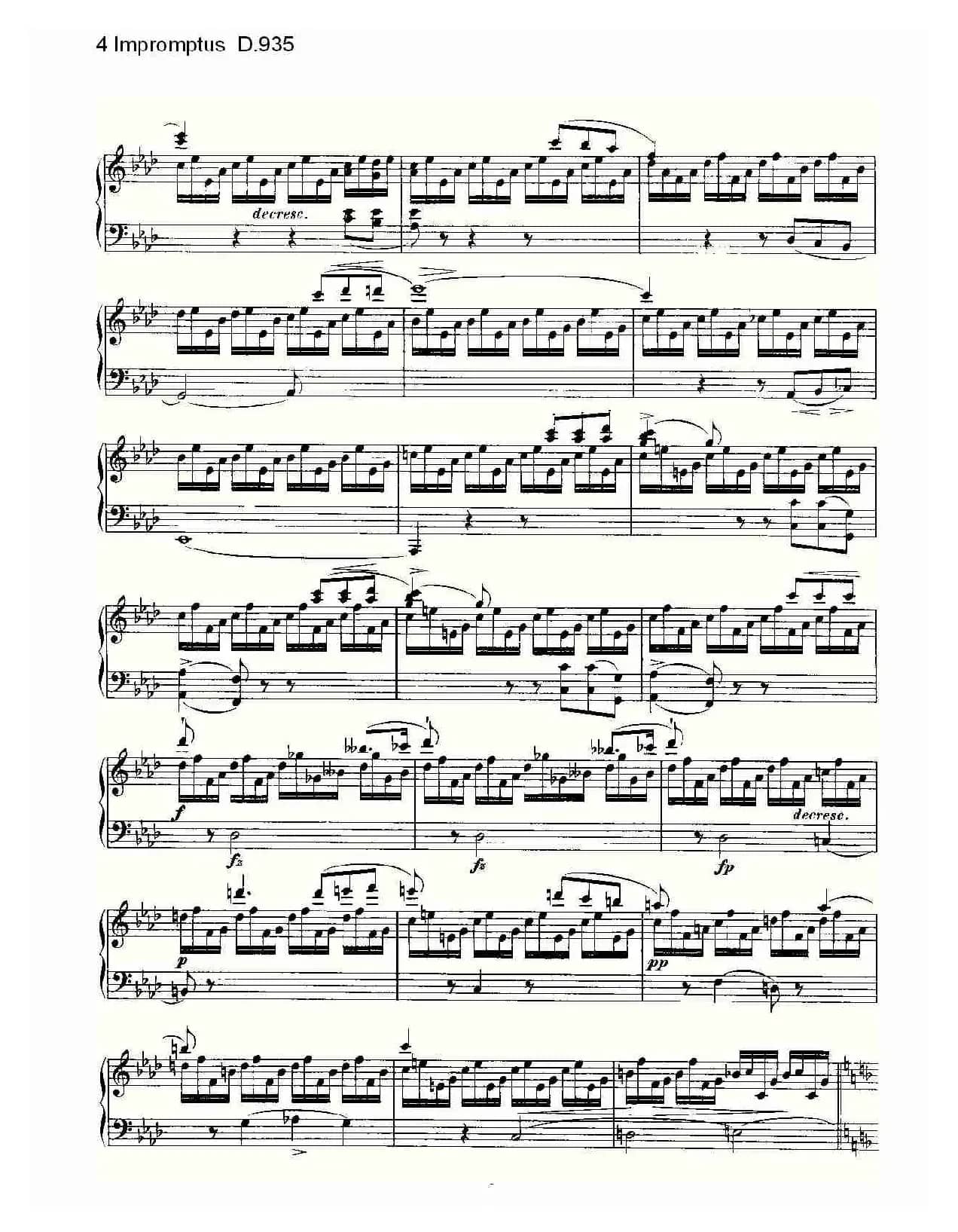 4 Impromptus D.935（4人即兴演奏D.935）