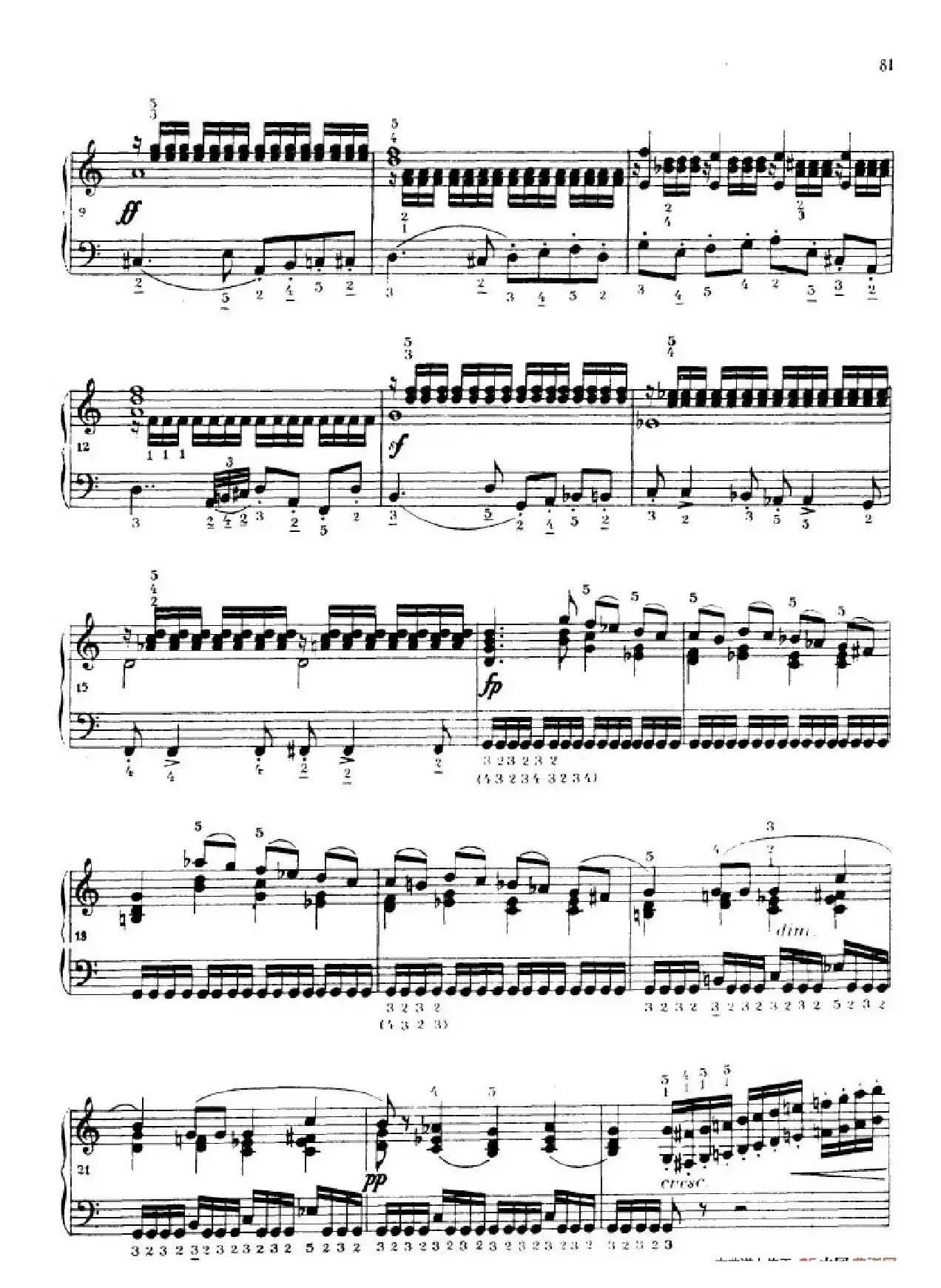 《车尔尼手风琴练习曲集》第Ⅳ册（第16——17首）