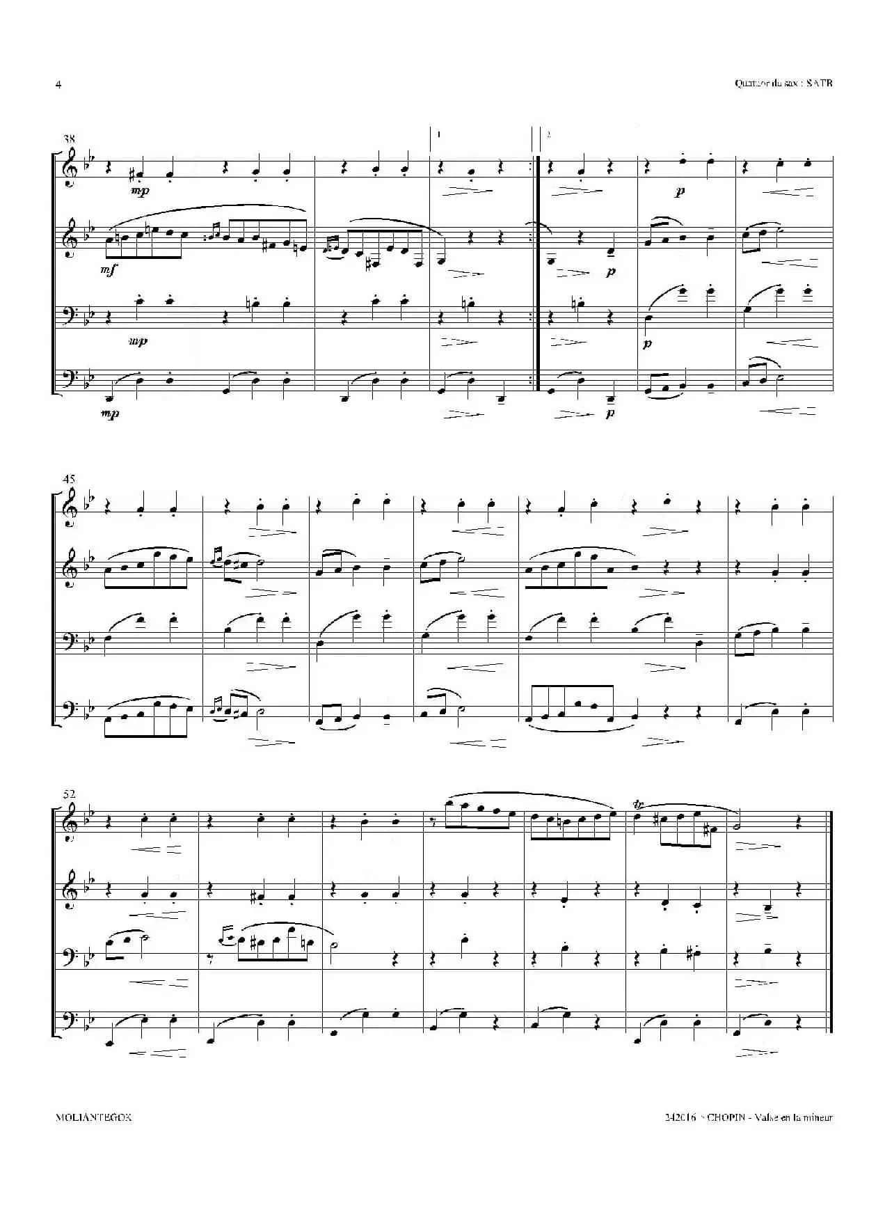 a小调圆舞曲 B.150（四重奏总谱）