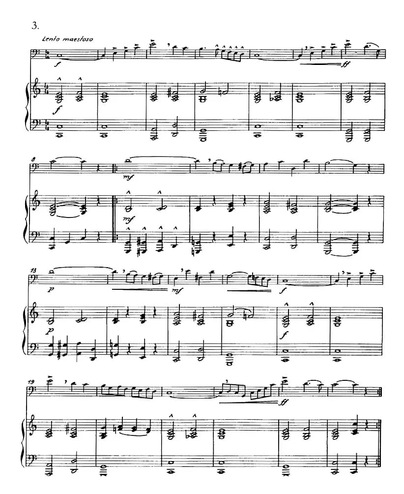 根据朱塞佩·孔科涅作品改编的四首旋律练习曲（长号+钢琴伴奏）