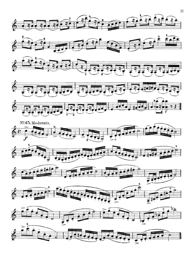 沃尔法特60首练习曲 Op.45（第31-40页）