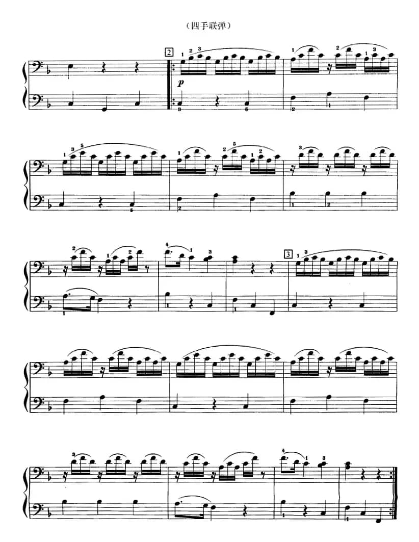 小步舞曲（选自歌剧《唐璜》、四手联弹）