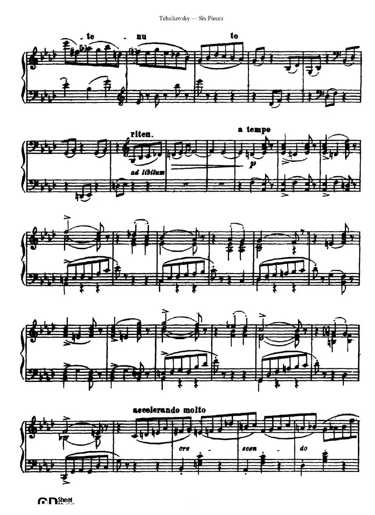 Six Pieces Op.51（6首小品·1）