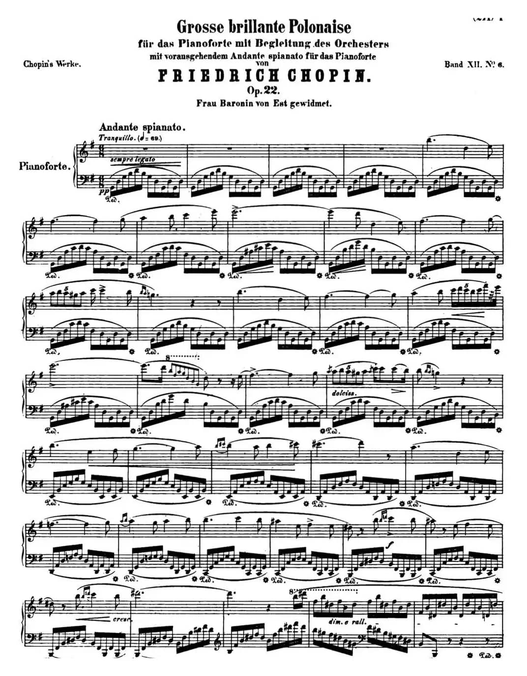 肖邦 华丽的大波兰舞曲 Op.22 降E大调