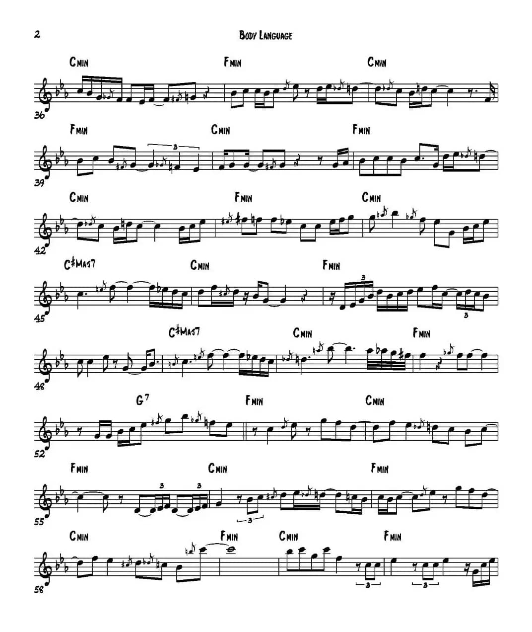 Body Language（中音萨克斯）