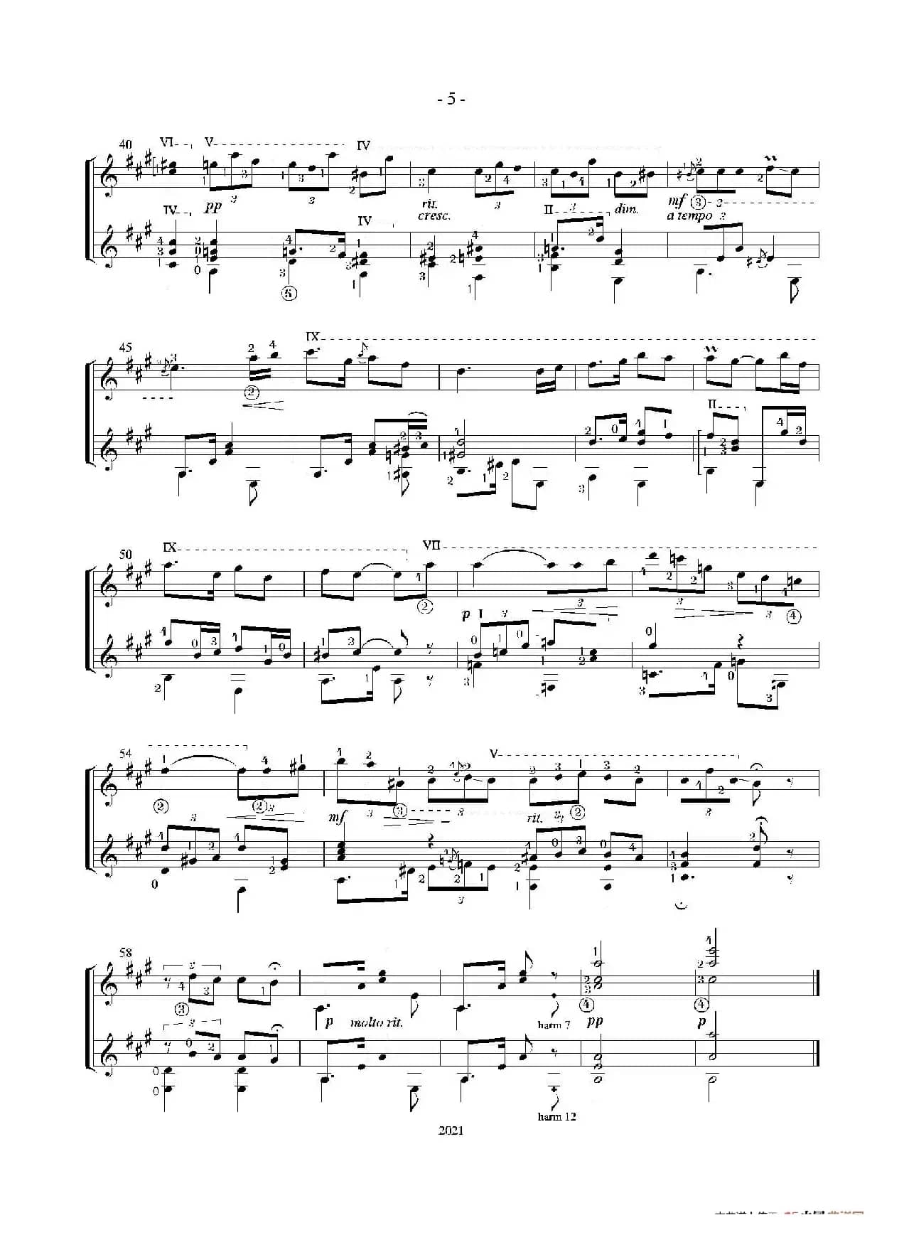 Tango(Guitar Duett)（古典吉他）