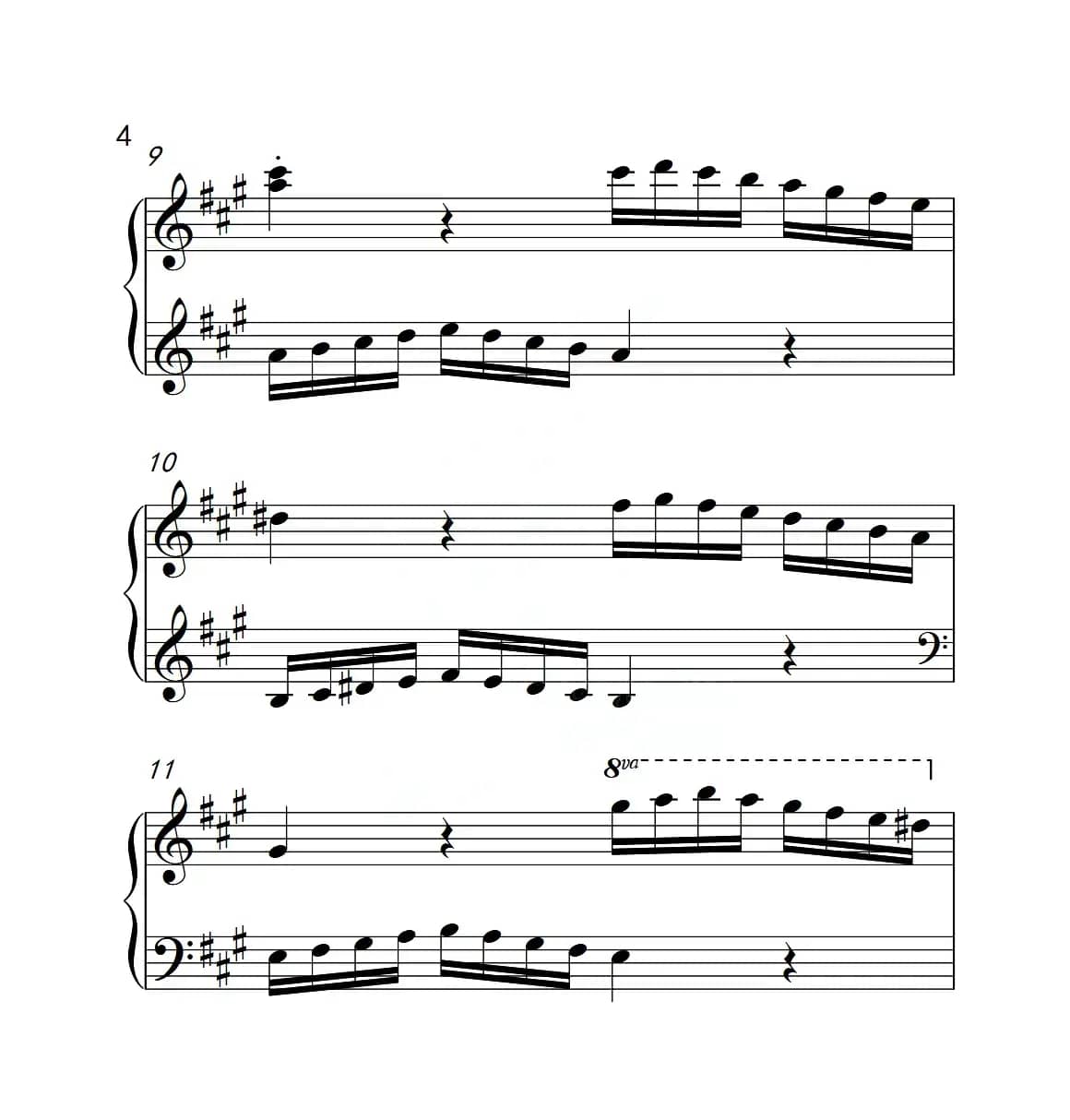 第四级A组 练习曲（中国音乐学院钢琴考级作品1~6级）