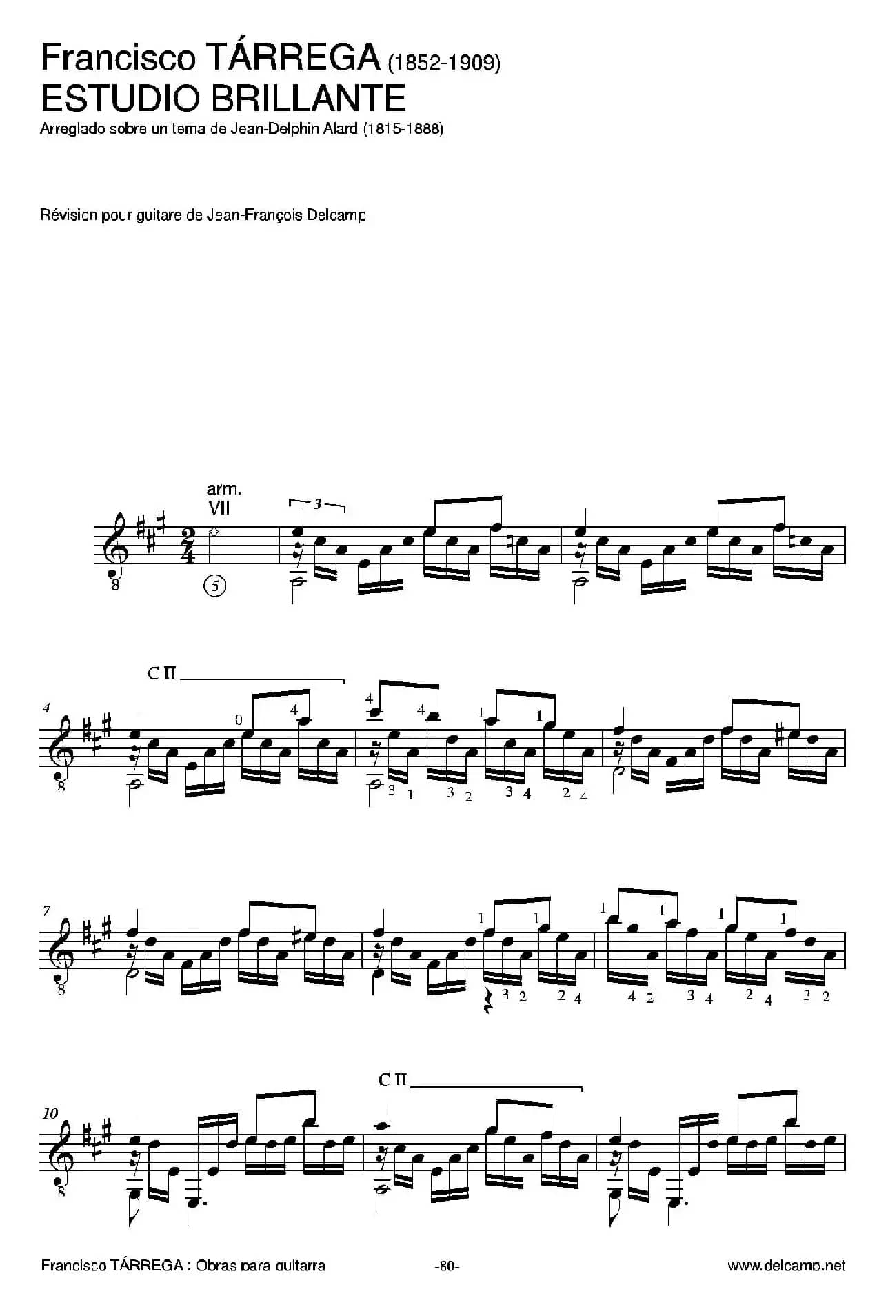 《塔雷加作品全集》第5部分（古典吉他）