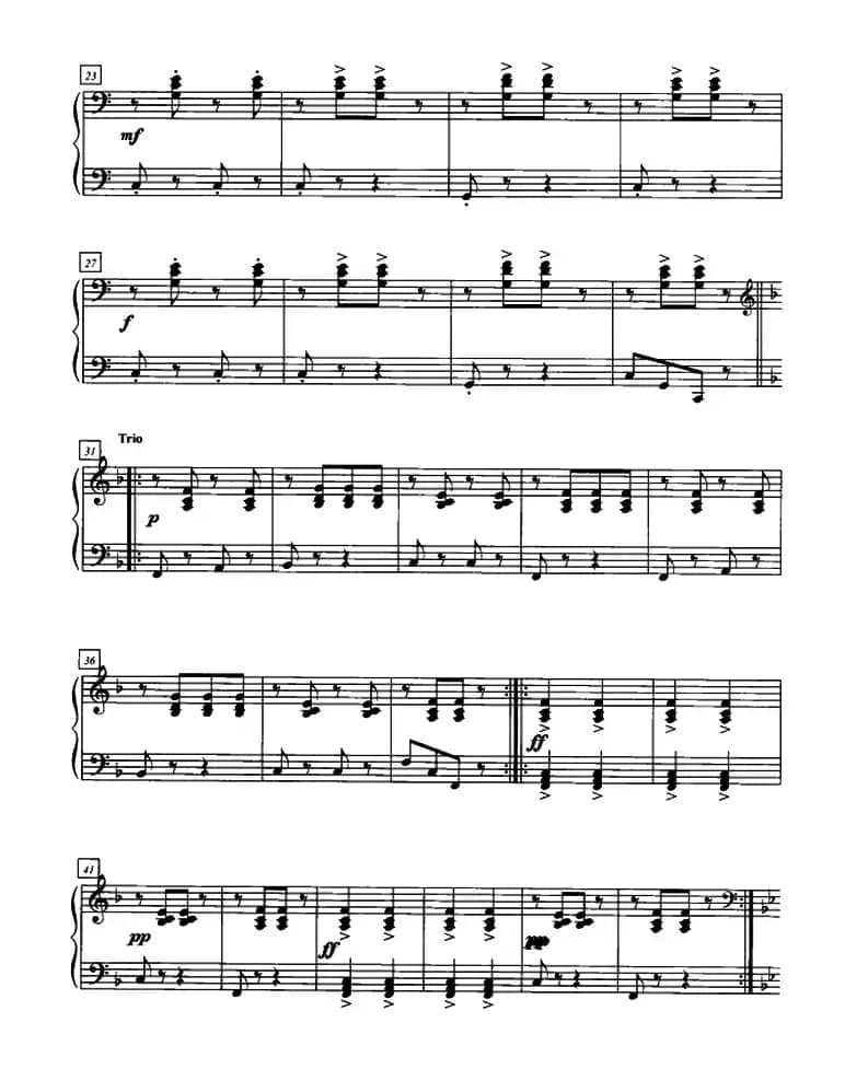 捷克波尔卡舞曲（四手联弹、第二钢琴）