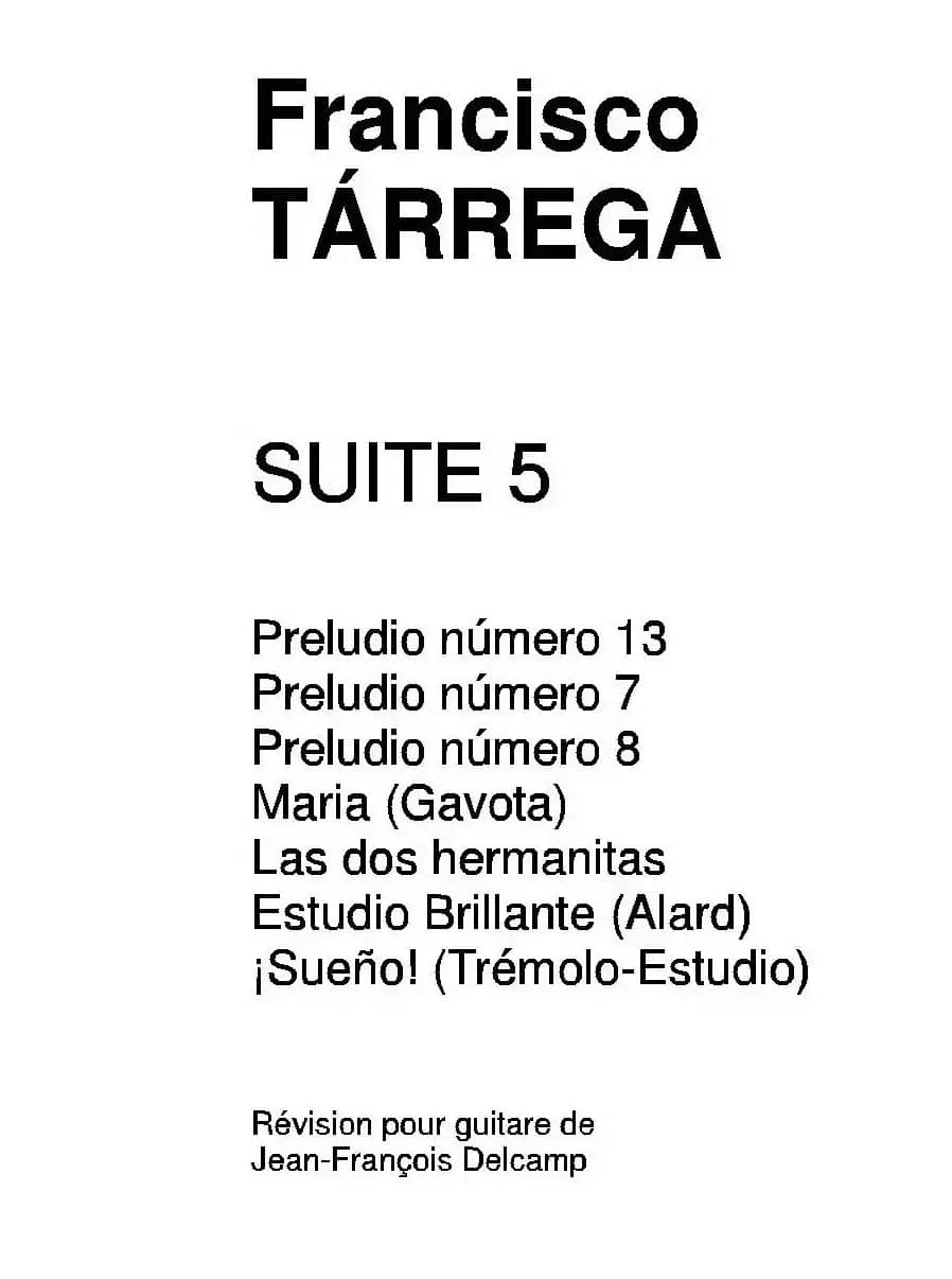 《塔雷加作品全集》第5部分（古典吉他）