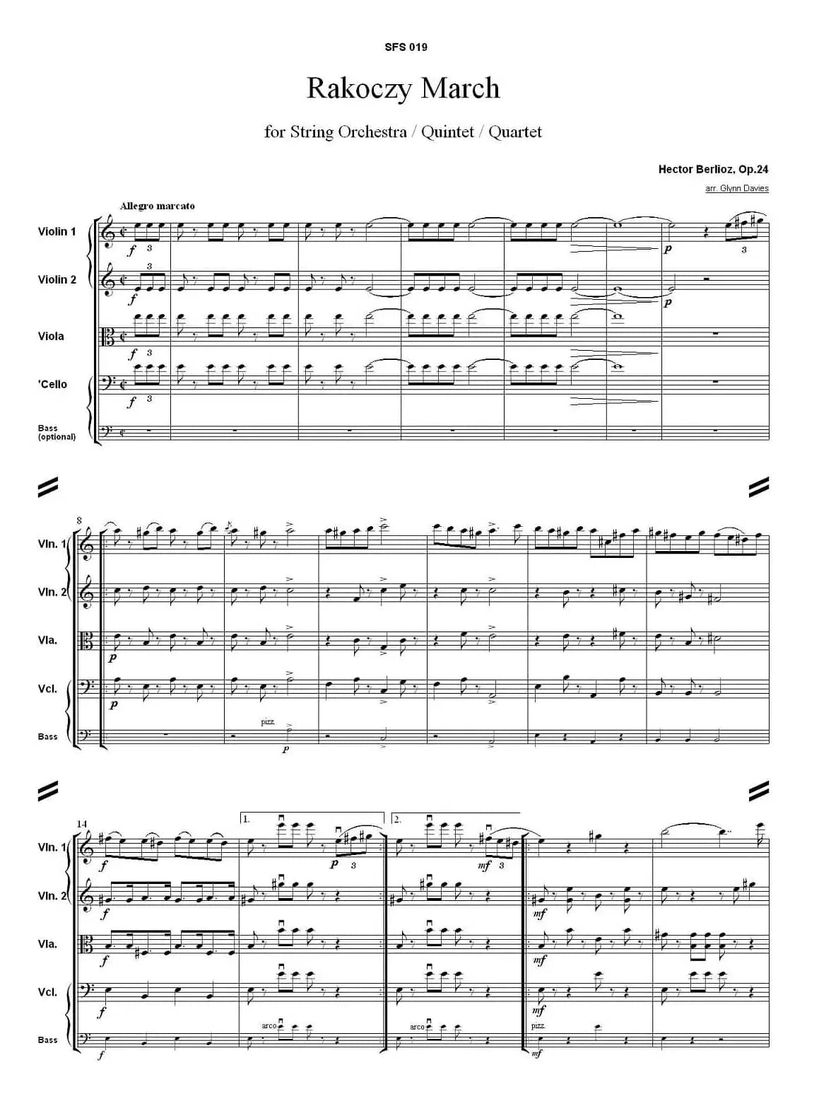 Rakoczy March（弦乐合奏）