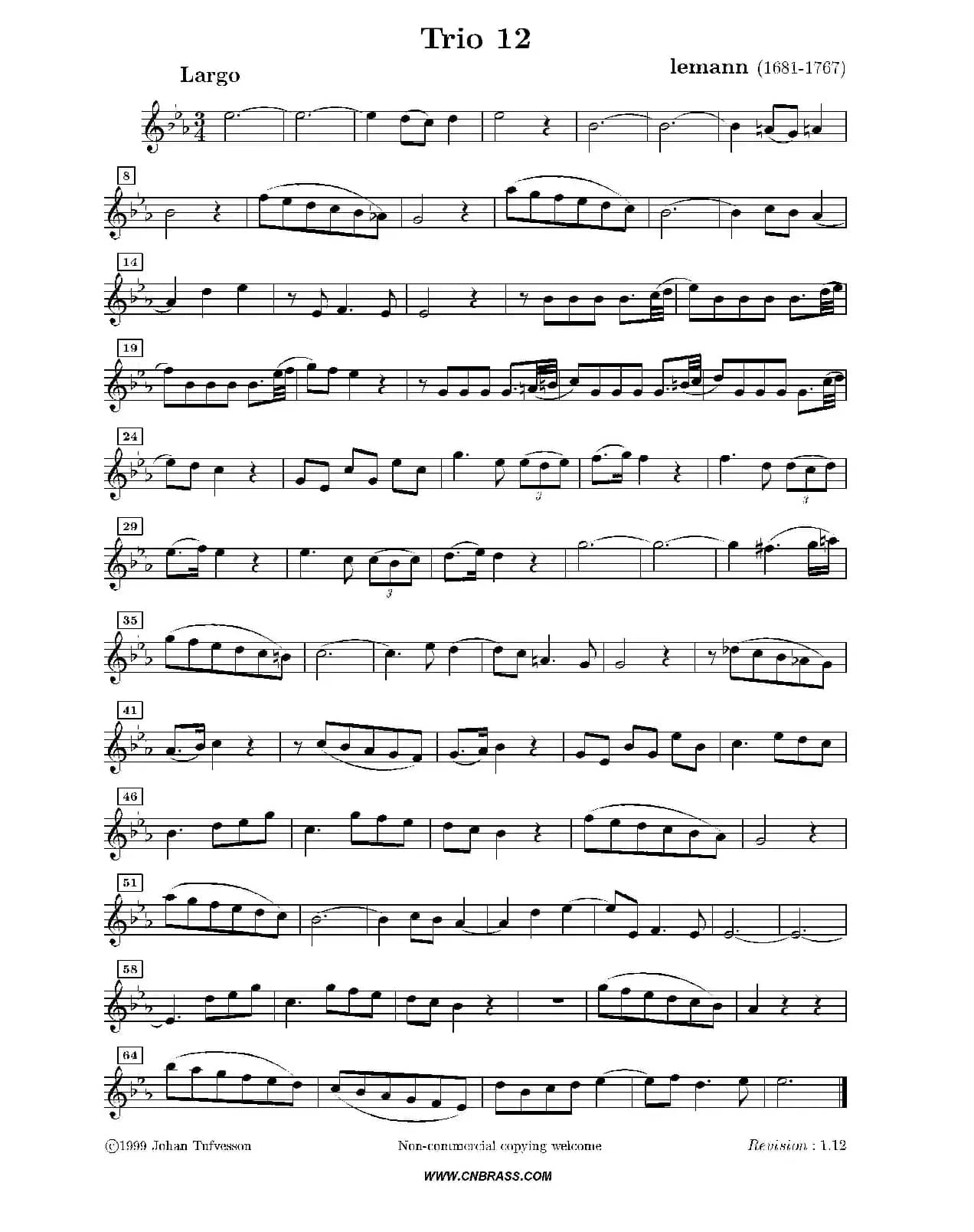 Trio 12（双簧管独奏）