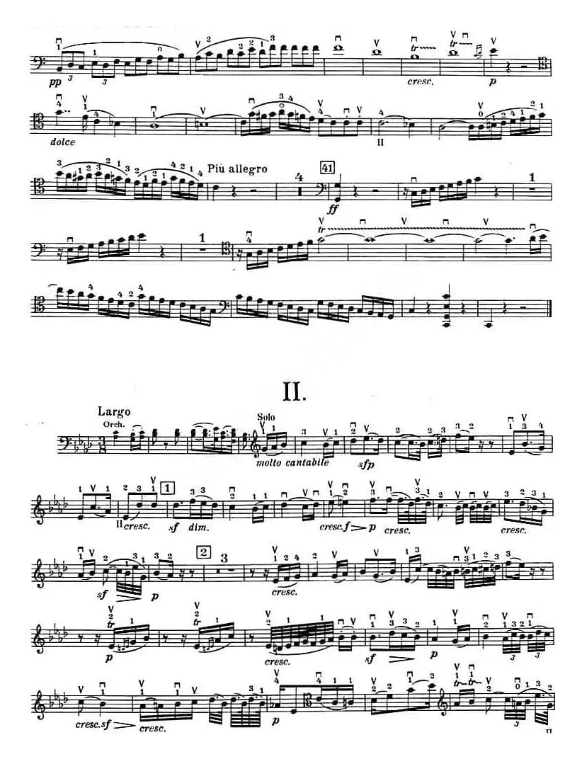 C大调小提琴协奏曲 Op.56（大提琴分谱）