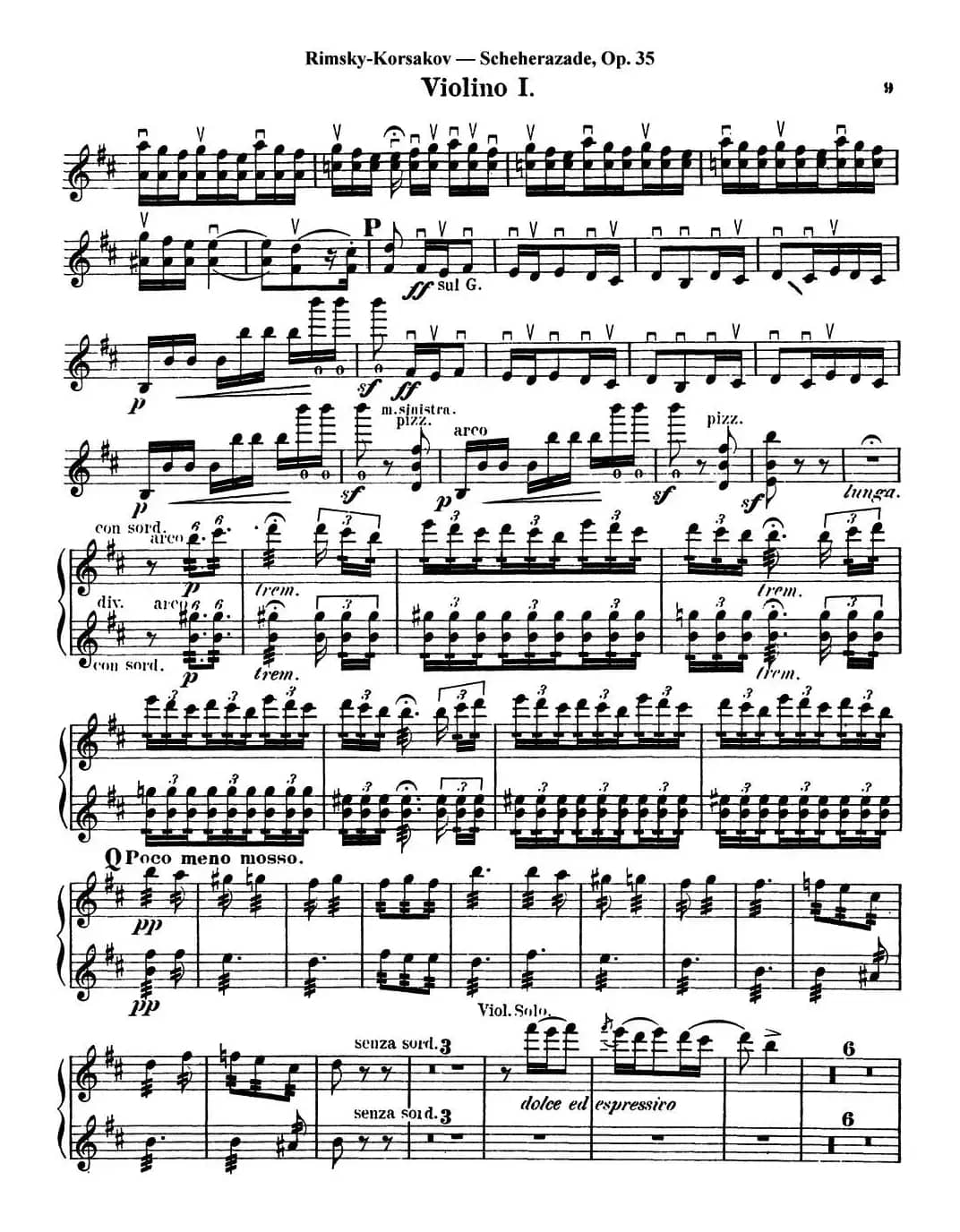 Scheherazade（Ⅱ）Op.35（第一小提琴）