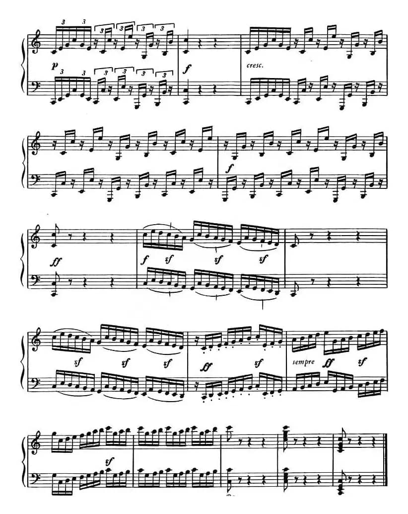 C大调小提琴协奏曲 Op.56（钢琴独奏）