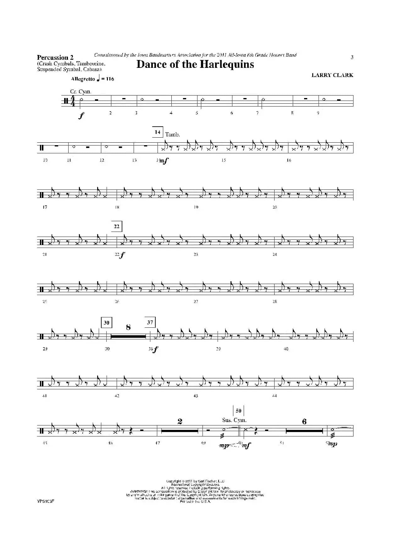 Dance of Harlequins（打击乐组Perc 2分谱）