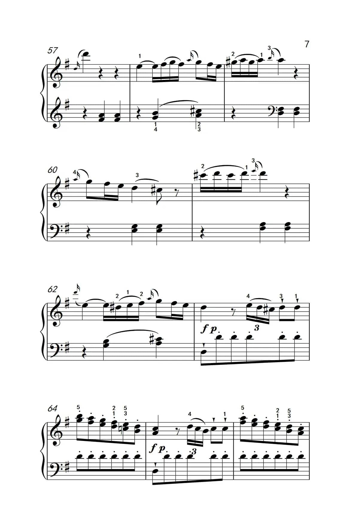 第六级 2.G大调奏鸣曲 莫扎特（中央音乐学院 钢琴（业余）考级教程 4-6级）