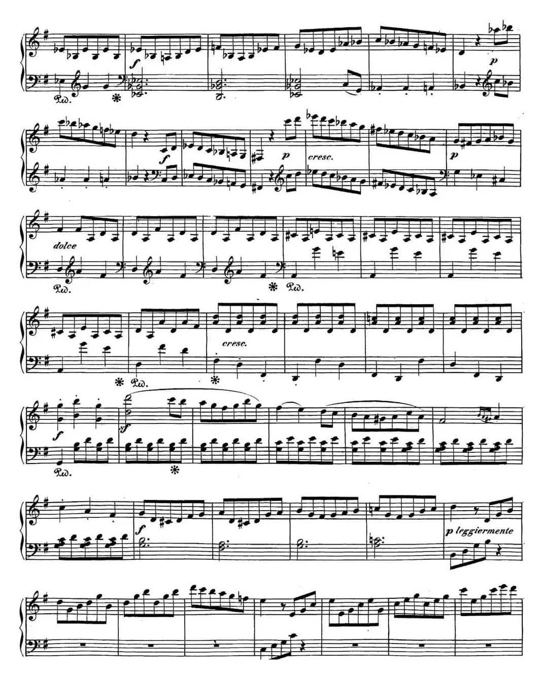 贝多芬钢琴奏鸣曲25 杜鹃 G大调 Op.79 G major