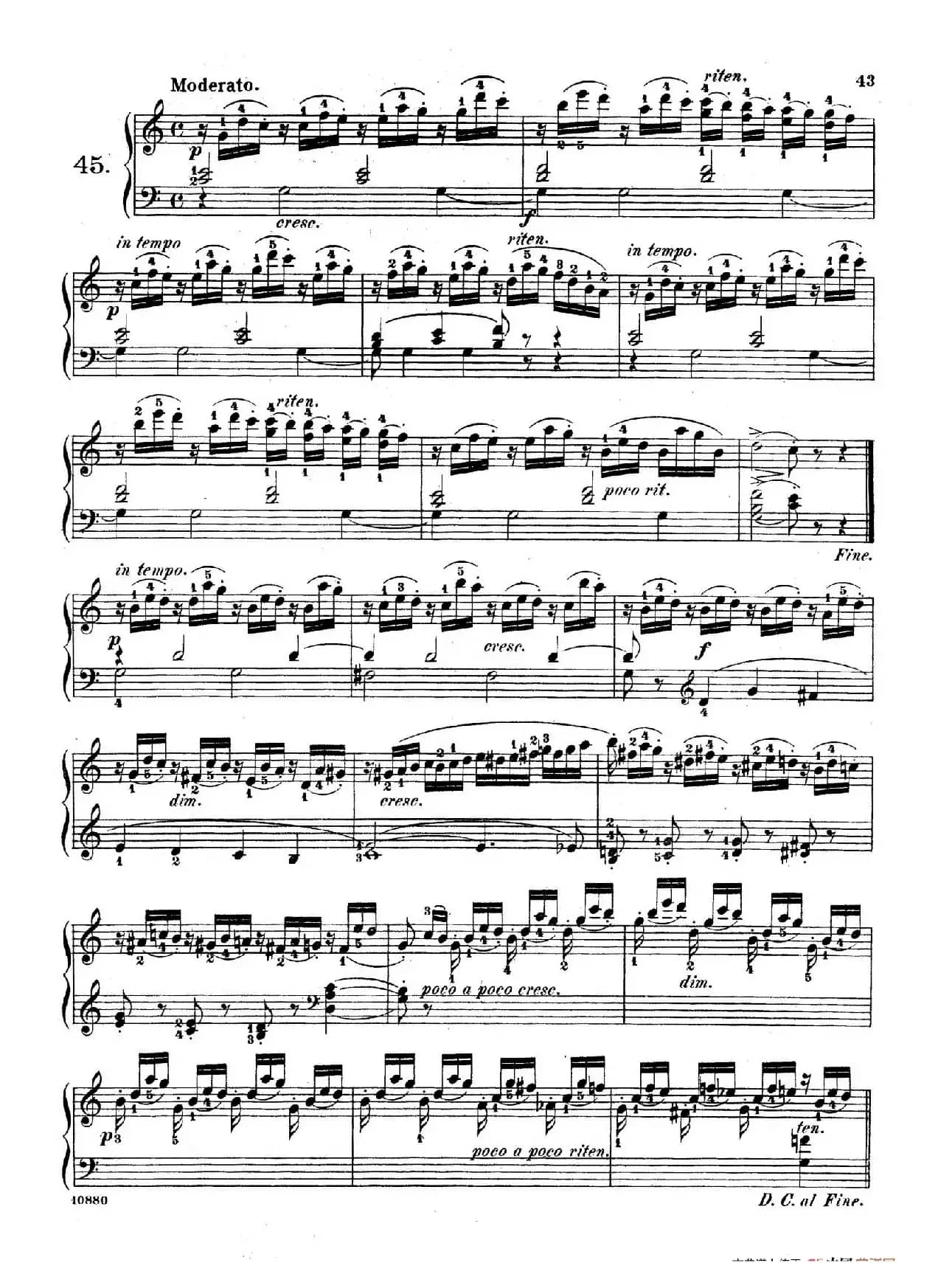 Etudes Enfantines Op.37（儿童钢琴练习曲 第40——45首）