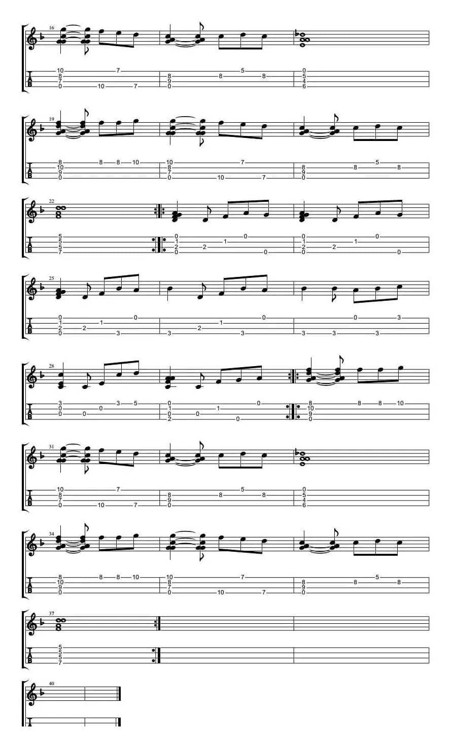 梦中的婚礼（尤克里里指弹谱）