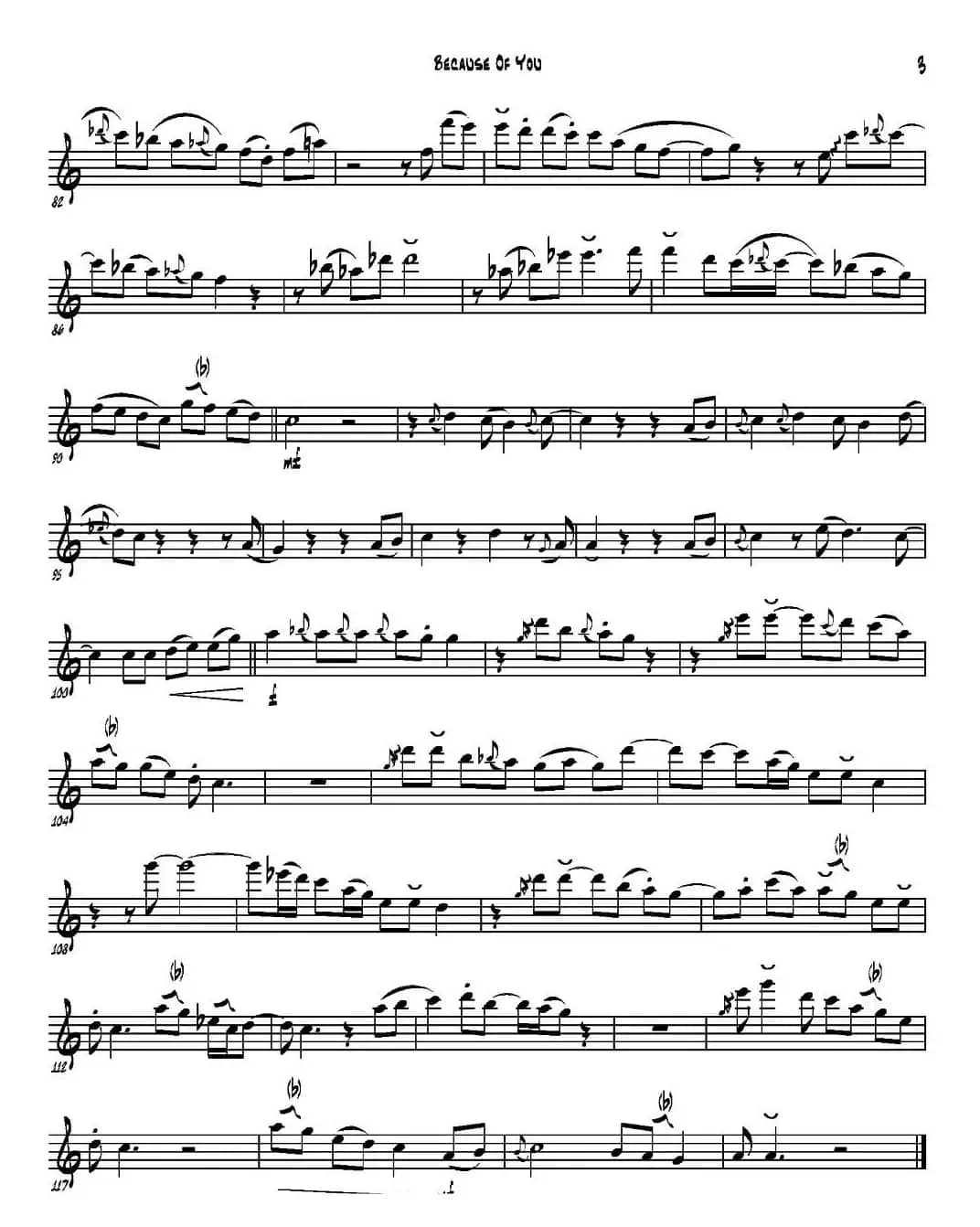 Because Of You（Eb-PAZT）