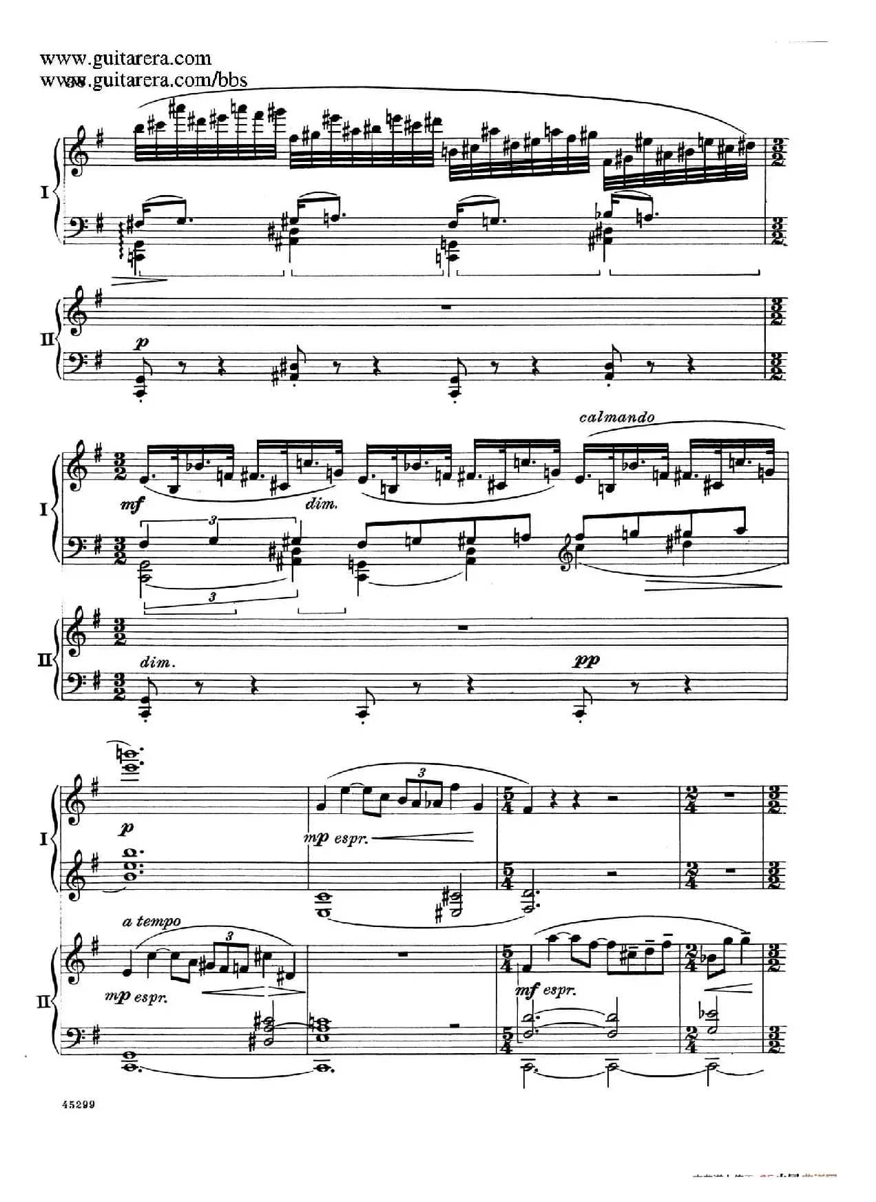 Piano Concerto Op.38（钢琴协奏曲·双钢琴·第一乐章）