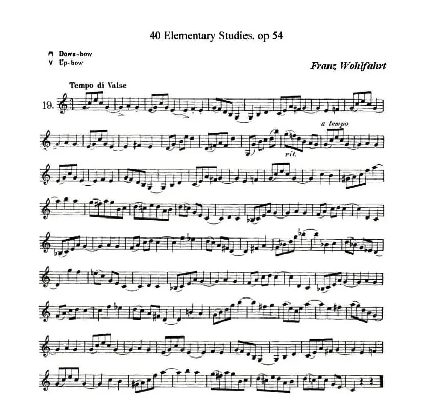 40首小提琴初级技巧练习曲之19