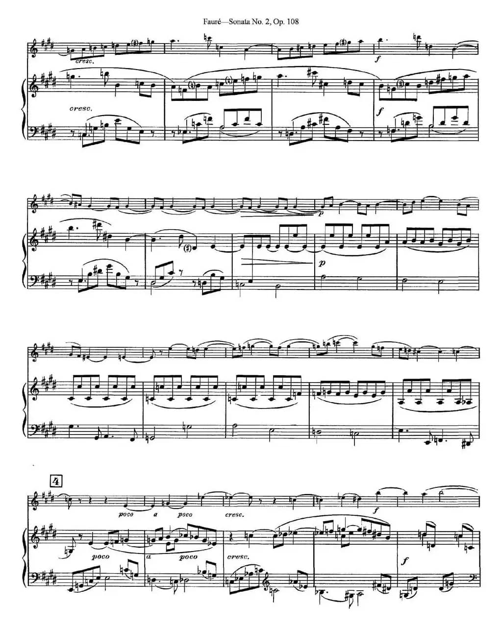 Violin Sonata No.2 Op.108（小提琴+钢琴伴奏）